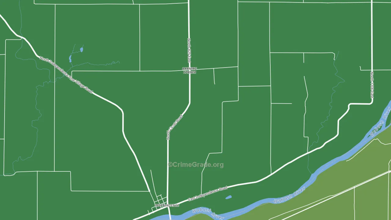 Independence, IN Map of Drug-Related Crime Rates