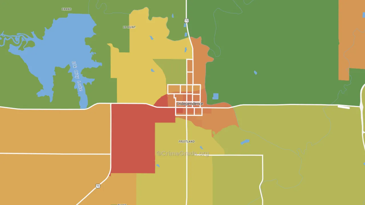 Independence, KS Map of Drug-Related Crime Rates