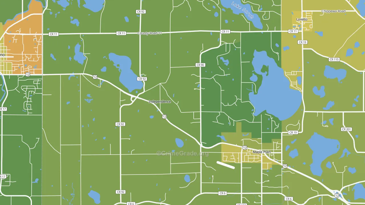 Independence, MN Map of Drug-Related Crime Rates