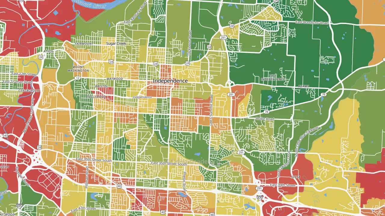 Independence, MO Map of Drug-Related Crime Rates