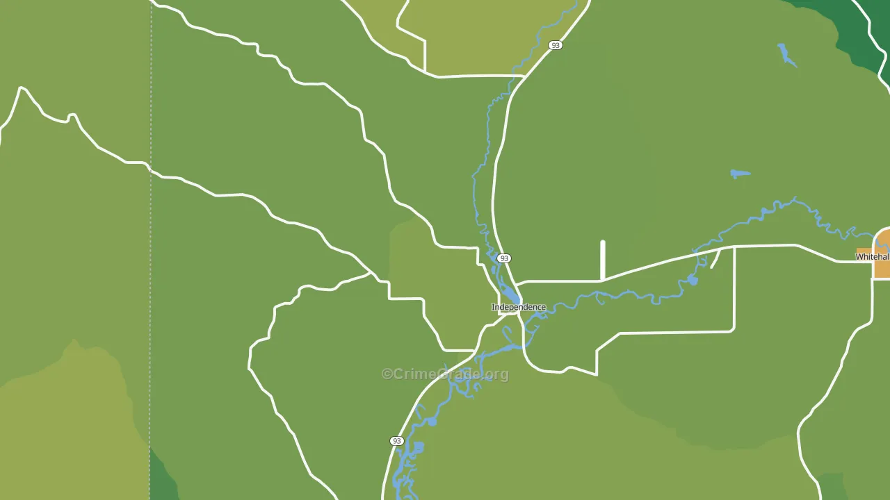 Independence, WI Map of Drug-Related Crime Rates