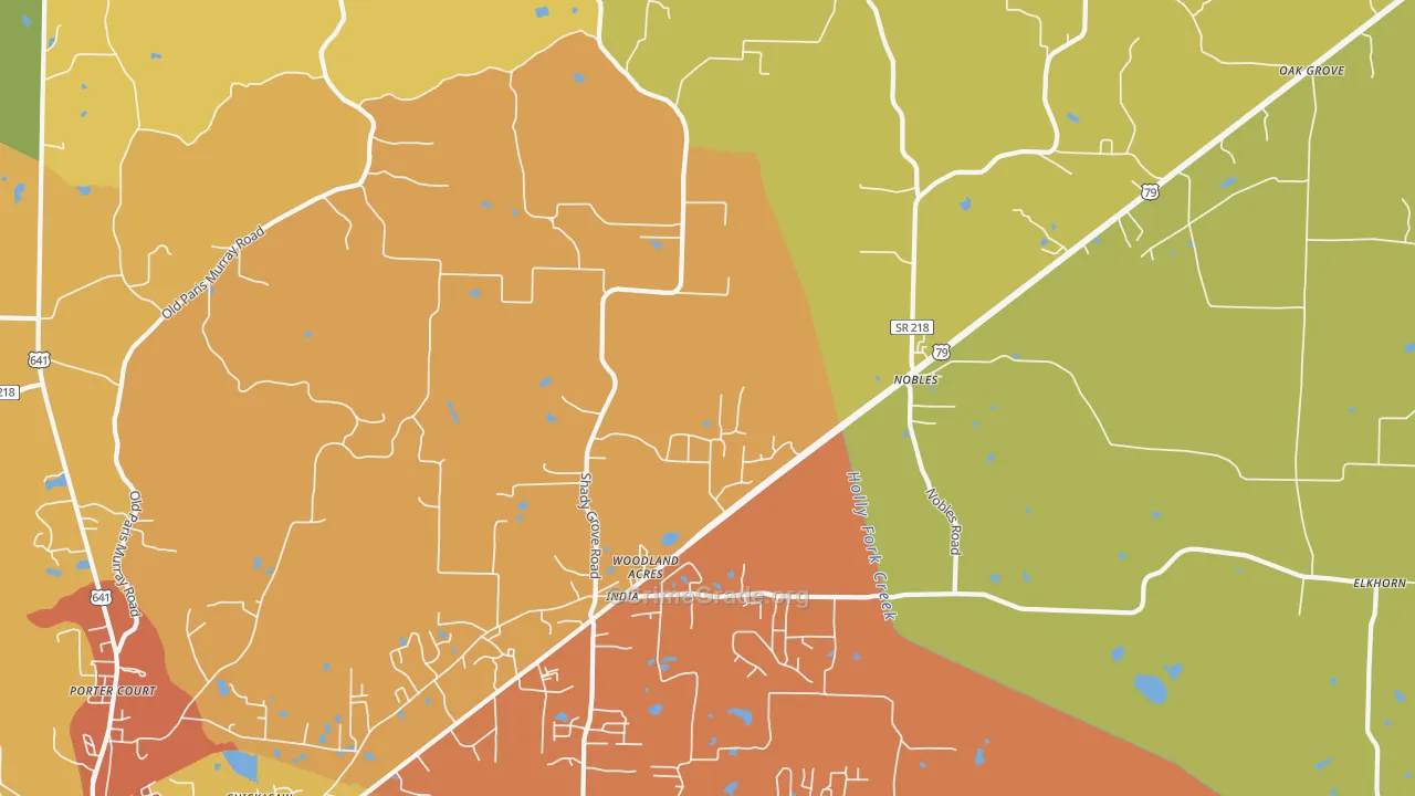 India, TN Map of Drug-Related Crime Rates