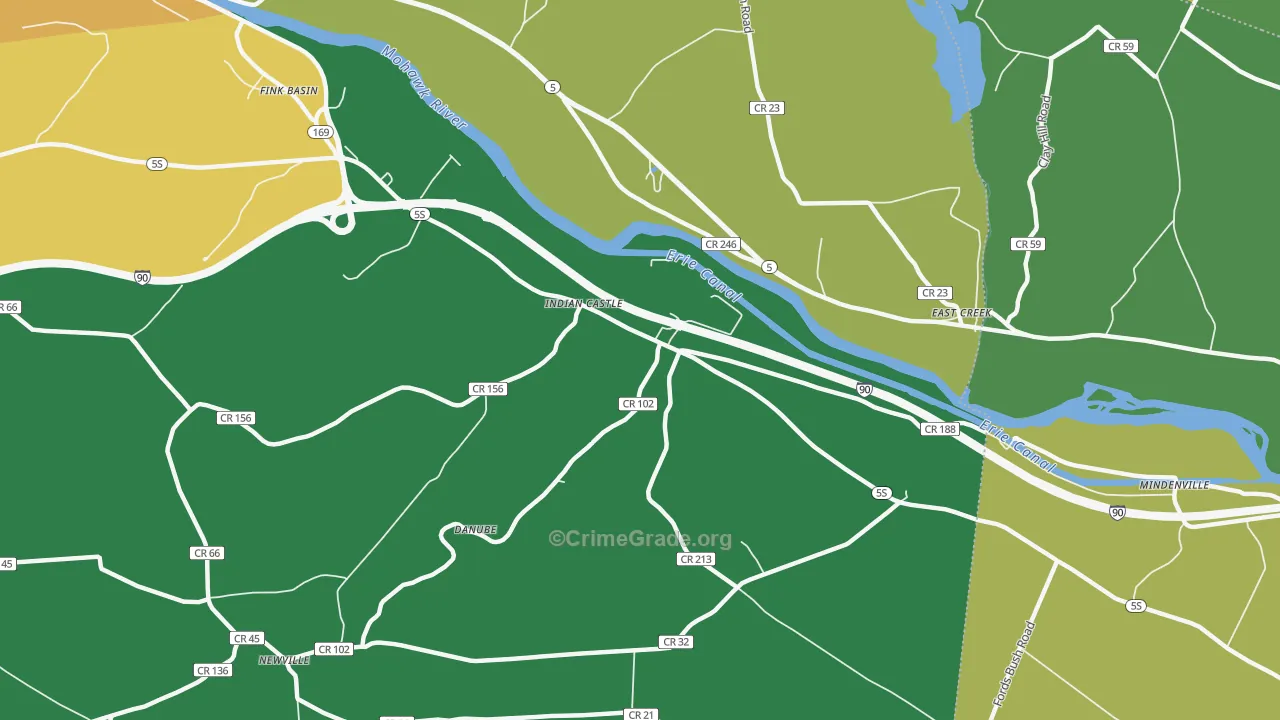 Indian Castle, NY Map of Drug-Related Crime Rates