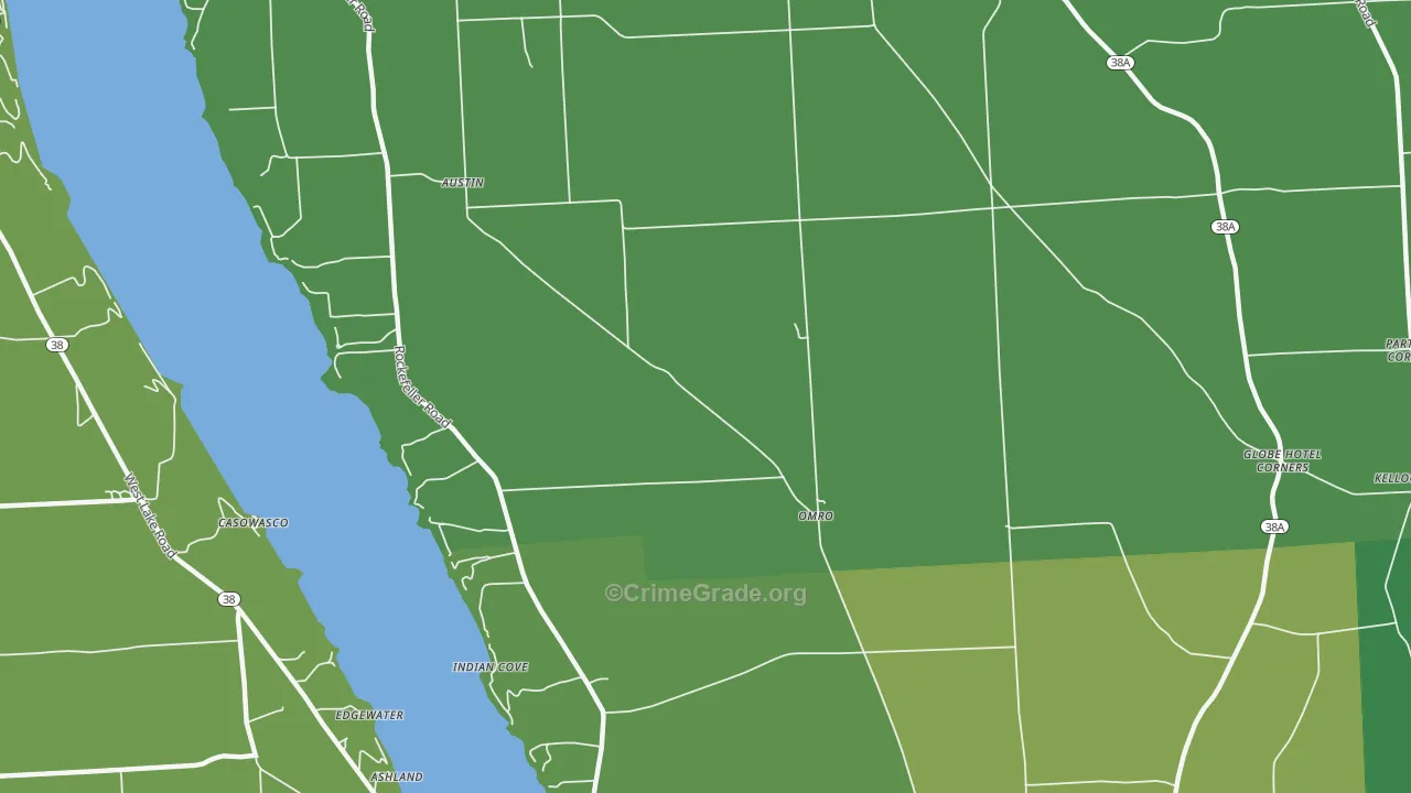 Indian Cove, NY Map of Drug-Related Crime Rates