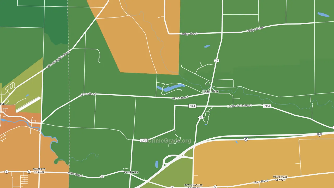 Indian Falls, NY Map of Drug-Related Crime Rates