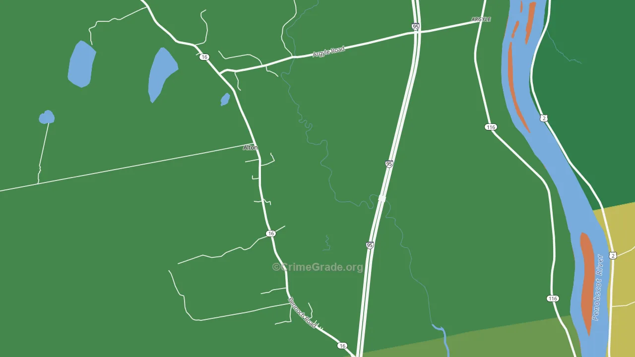 Indian Island Penobscot Indian Reservation, ME Map of Drug-Related Crime Rates