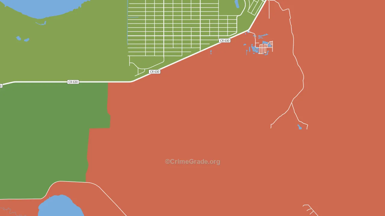 Indian Lake Estates, FL Map of Drug-Related Crime Rates