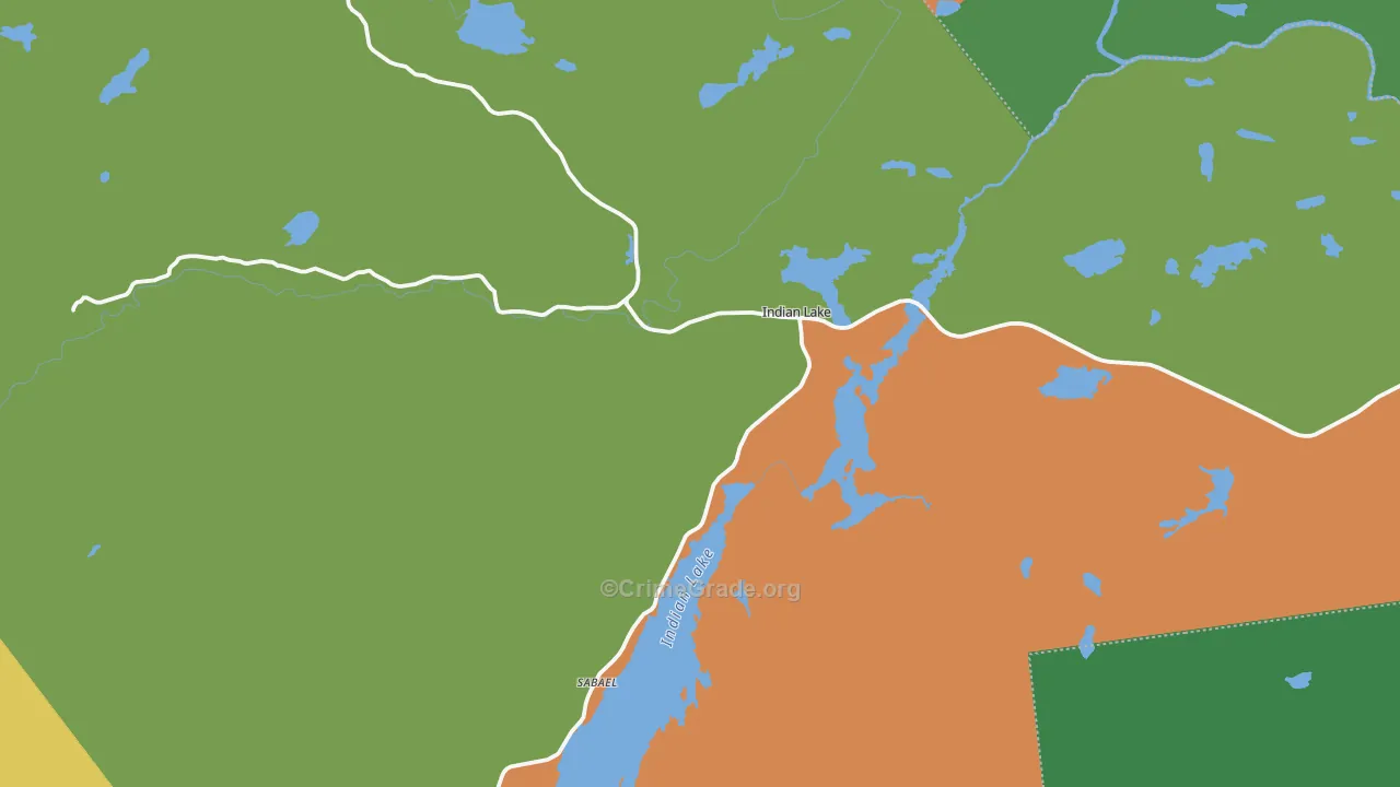 Indian Lake, NY Map of Drug-Related Crime Rates