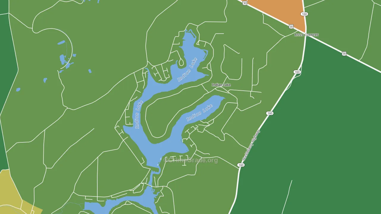 Indian Lake, PA Map of Drug-Related Crime Rates