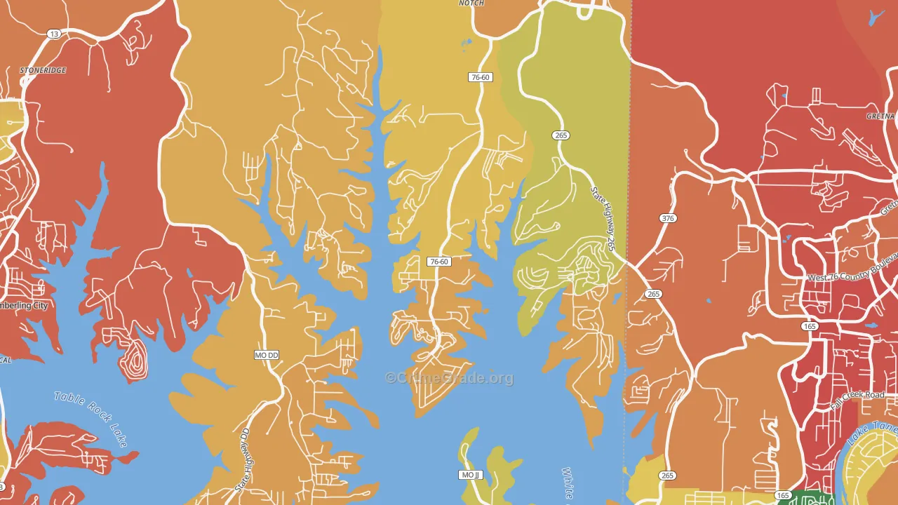 Indian Point, MO Map of Drug-Related Crime Rates