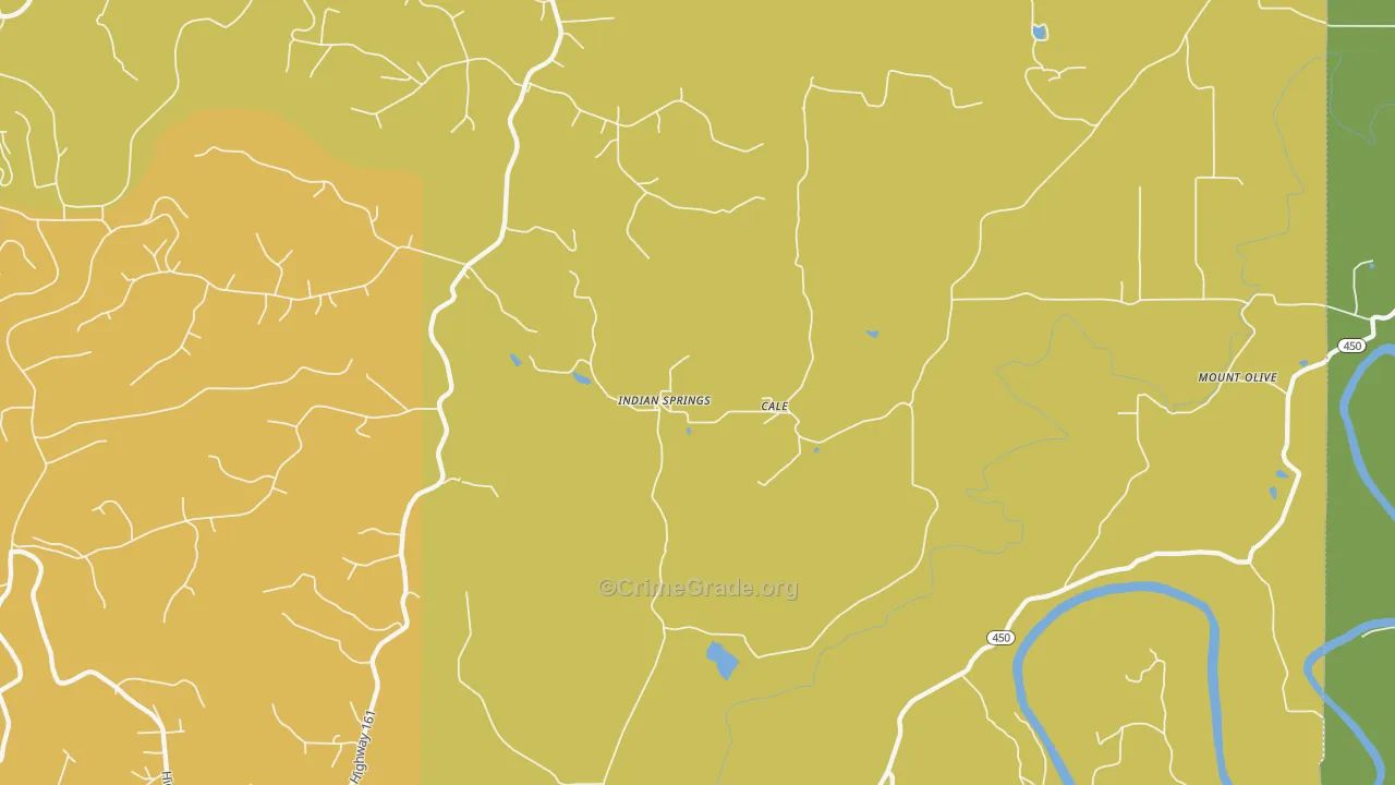 Indian Springs, IN Map of Drug-Related Crime Rates