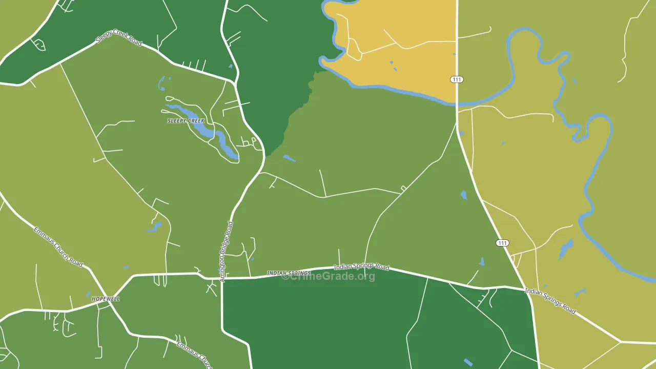 Indian Springs, NC Map of Drug-Related Crime Rates