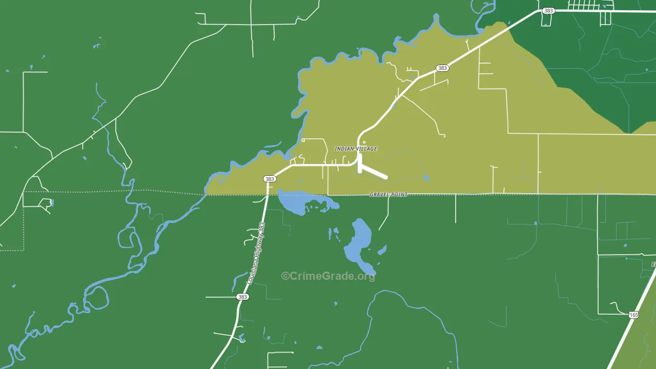 Indian Village, LA Map of Drug-Related Crime Rates