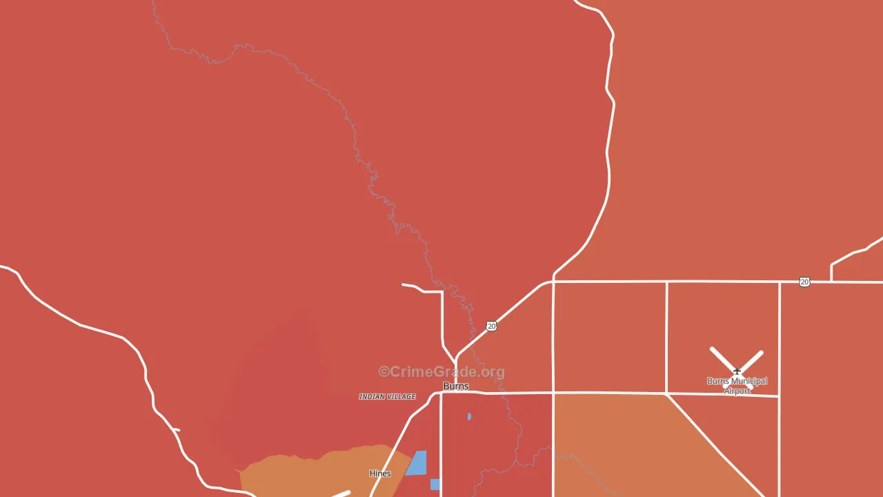 Indian Village, OR Map of Drug-Related Crime Rates
