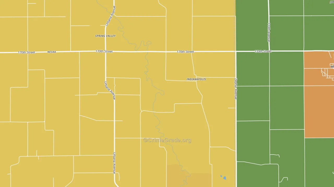 Indianapolis, IA Map of Drug-Related Crime Rates