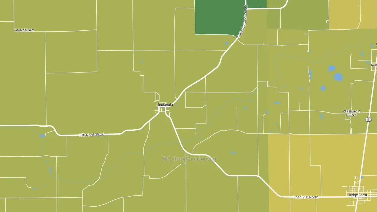 Indianola, IL Map of Drug-Related Crime Rates