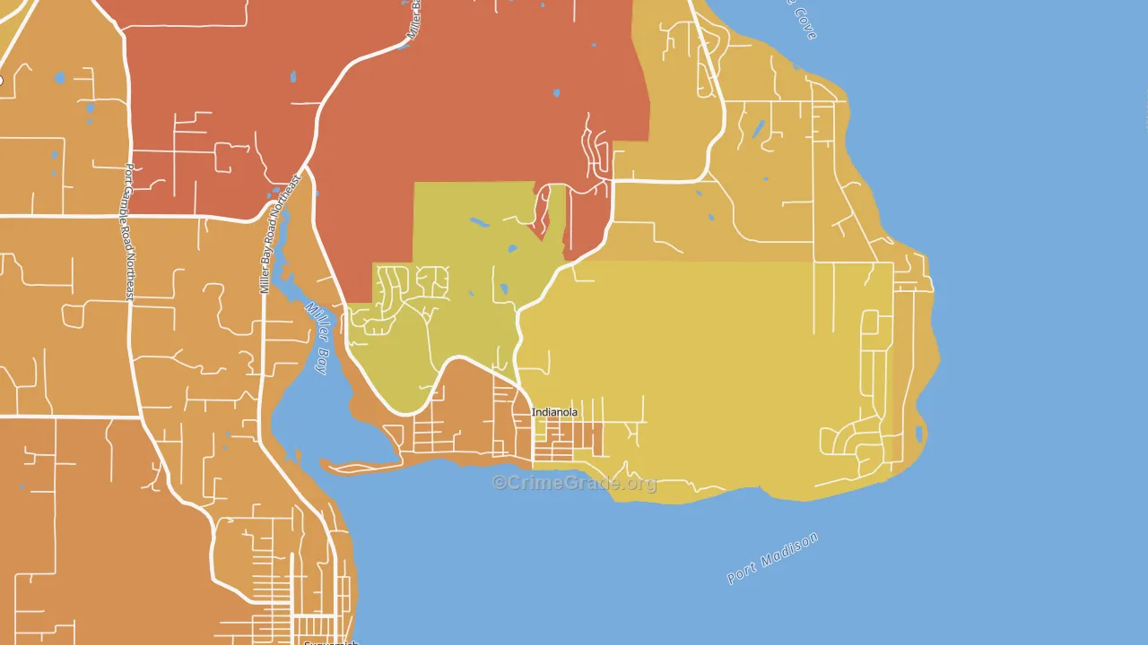 Indianola, WA Map of Drug-Related Crime Rates