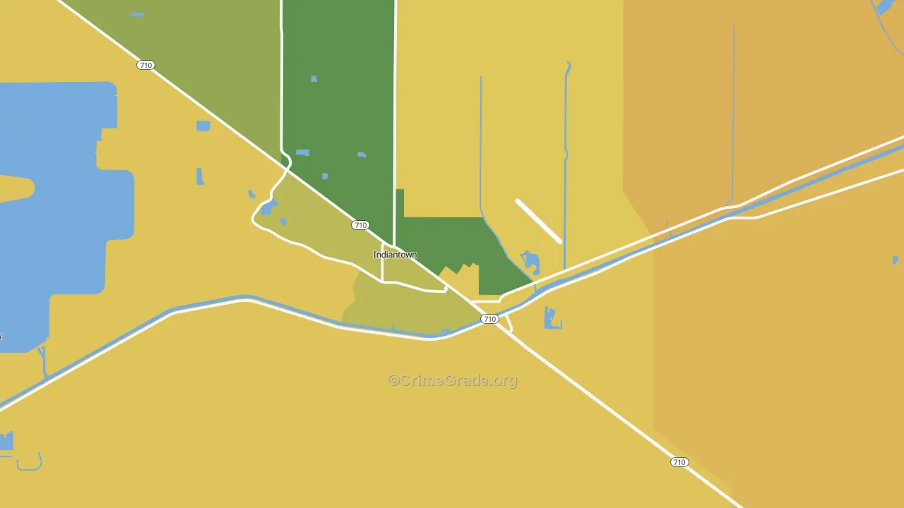 Indiantown, FL Map of Drug-Related Crime Rates