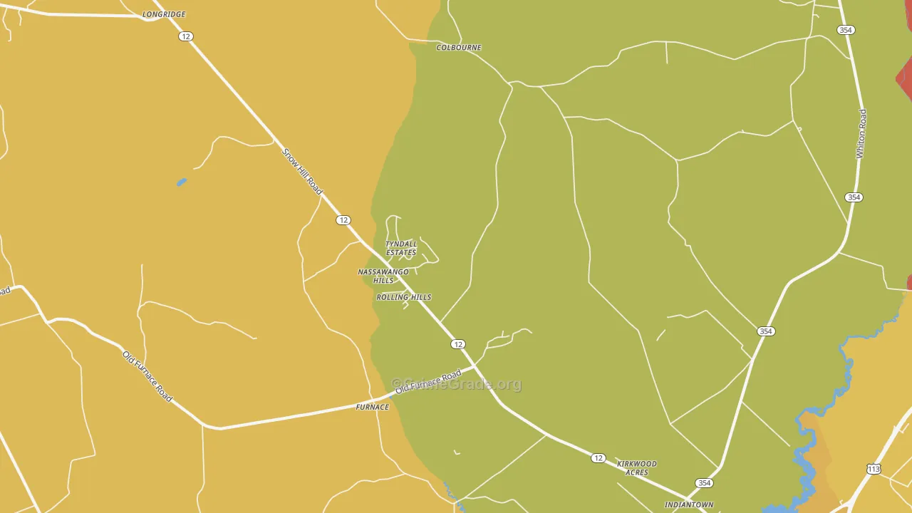 Indiantown, MD Map of Drug-Related Crime Rates