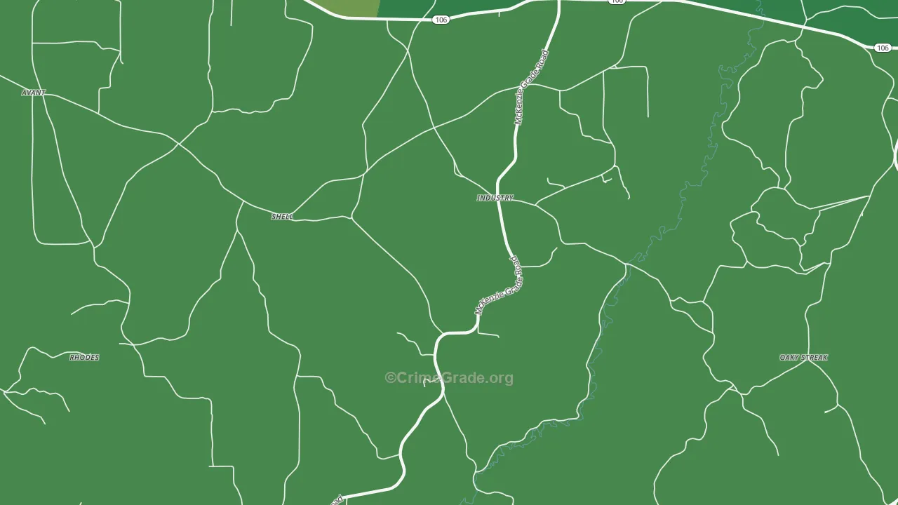 Industry, AL Map of Drug-Related Crime Rates