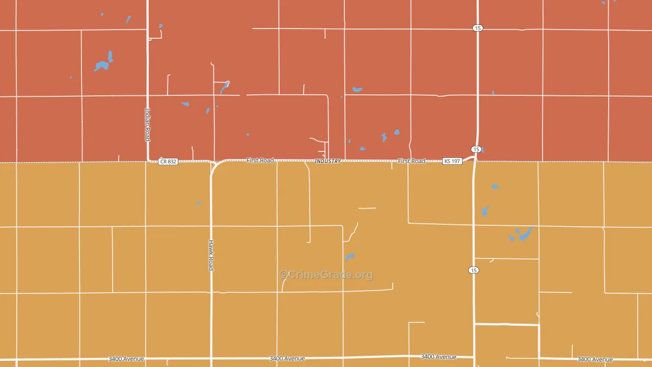 Industry, KS Map of Drug-Related Crime Rates