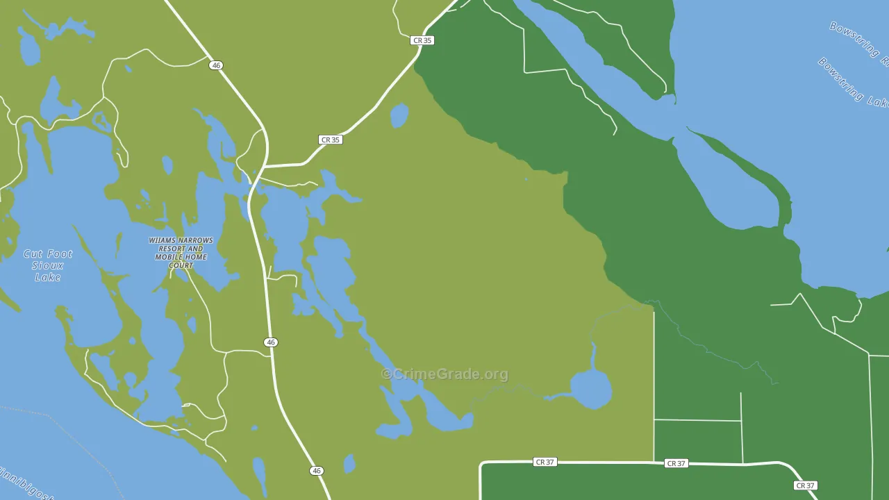 Inger, MN Map of Drug-Related Crime Rates