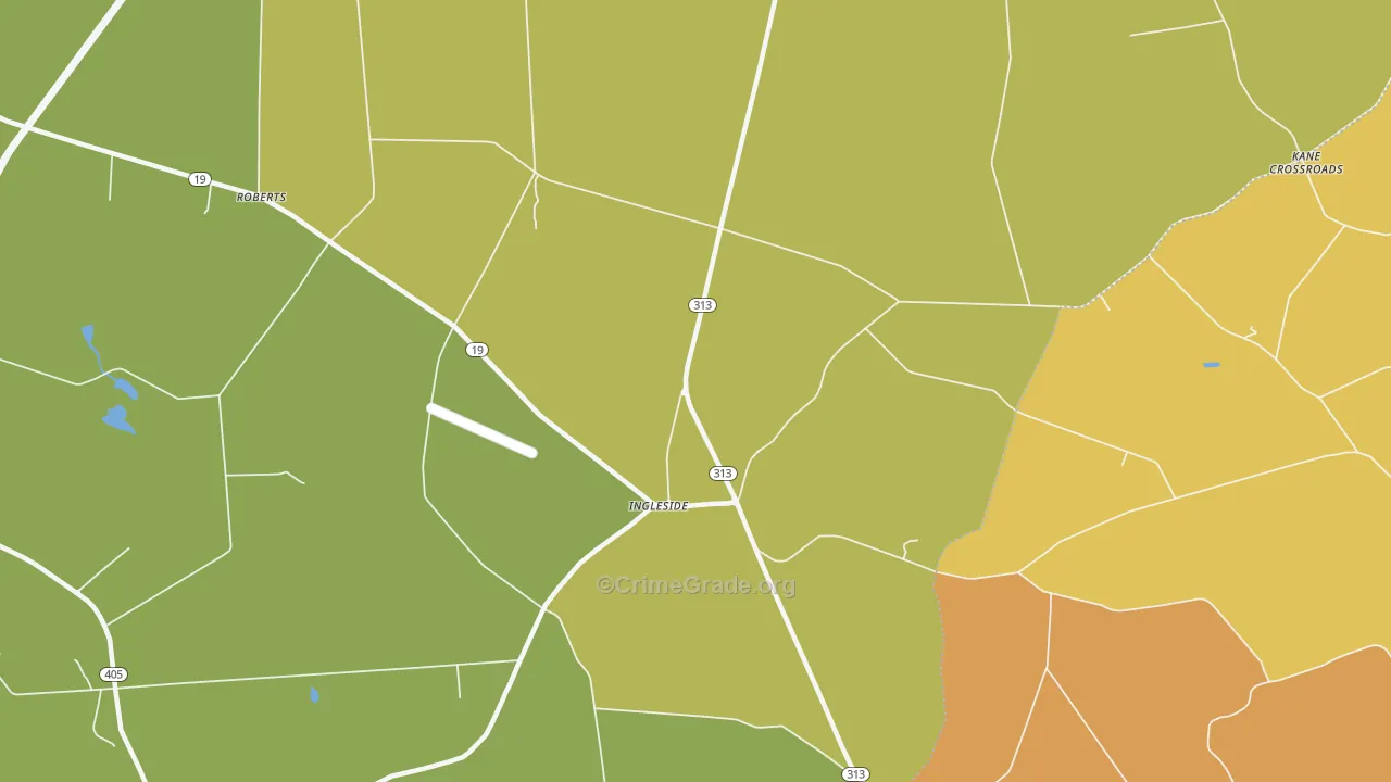 Ingleside, MD Map of Drug-Related Crime Rates