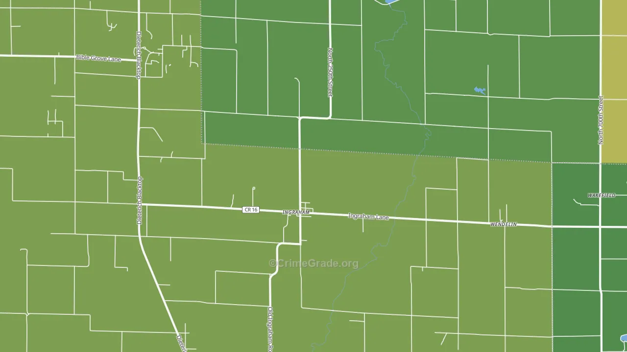 Ingraham, IL Map of Drug-Related Crime Rates