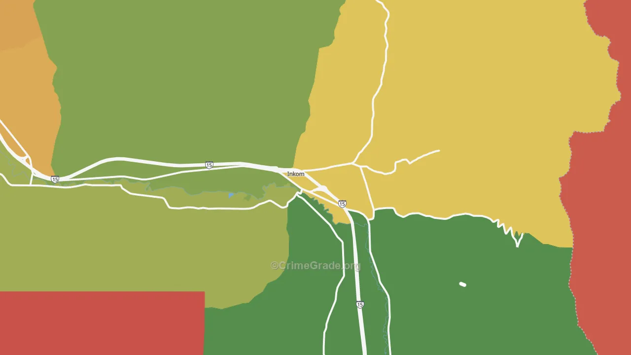Inkom, ID Map of Drug-Related Crime Rates
