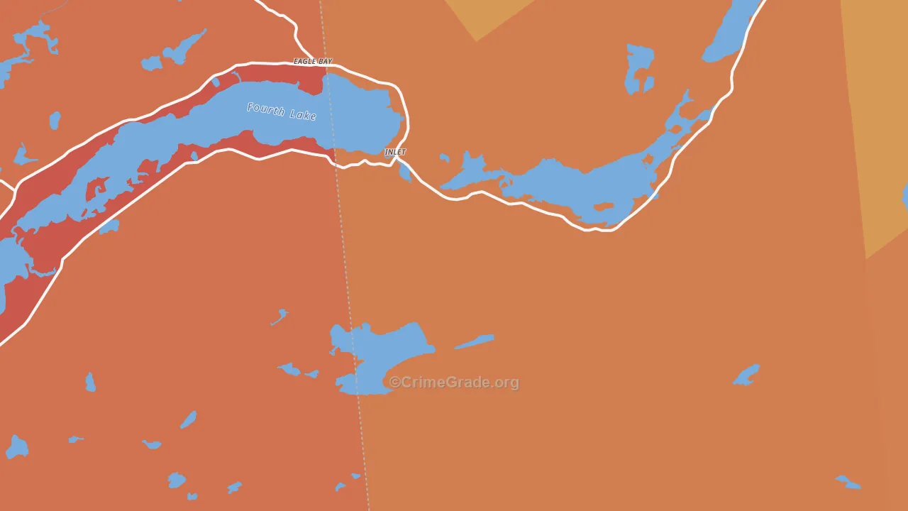 Inlet, NY Map of Drug-Related Crime Rates