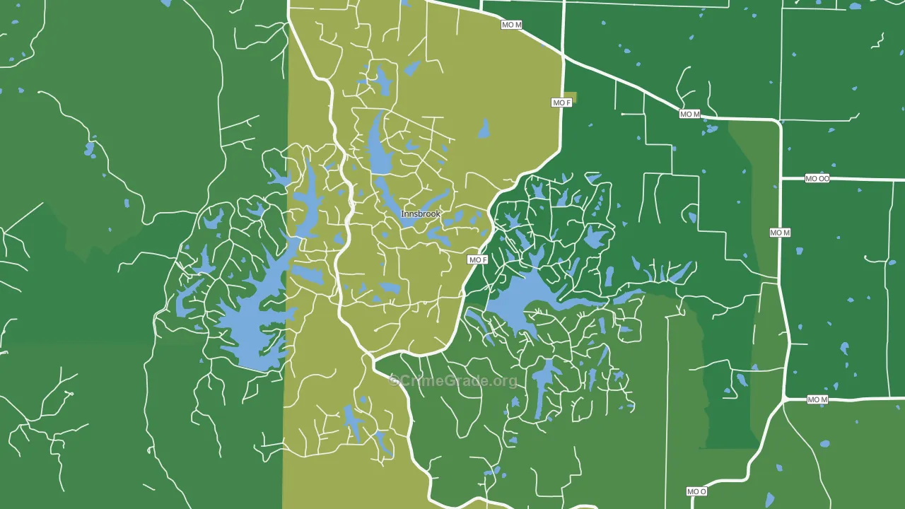 Innsbrook, MO Map of Drug-Related Crime Rates