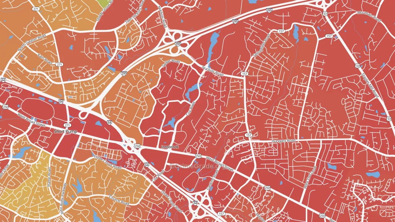 Innsbrook, VA Map of Drug-Related Crime Rates