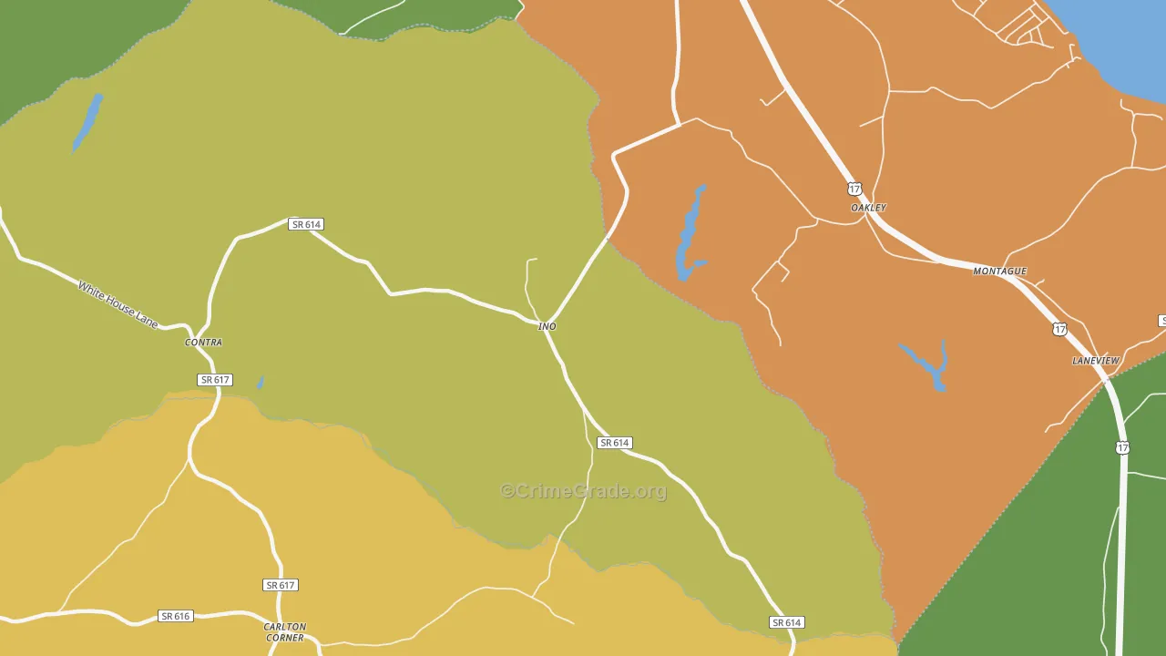 Ino, VA Map of Drug-Related Crime Rates