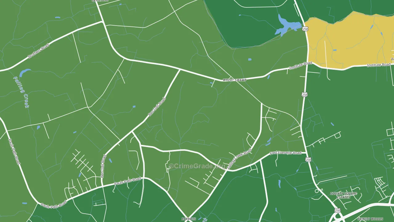 Institute, NC Map of Drug-Related Crime Rates