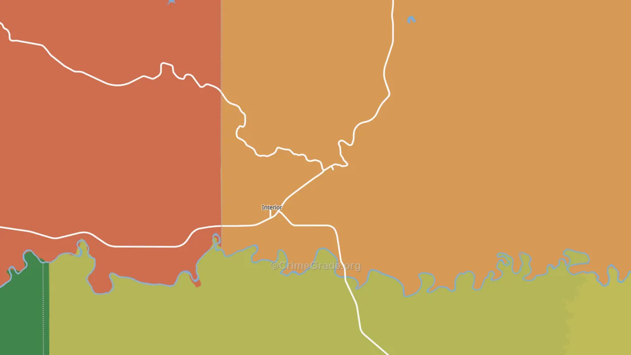Interior, SD Map of Drug-Related Crime Rates