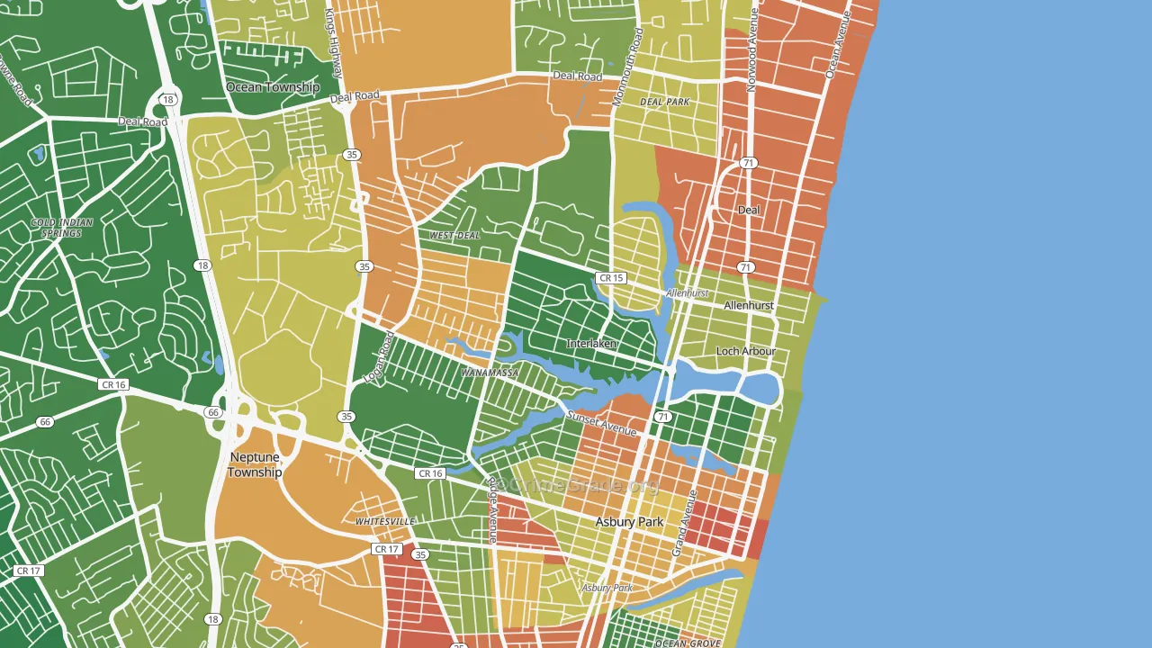 Interlaken, NJ Map of Drug-Related Crime Rates