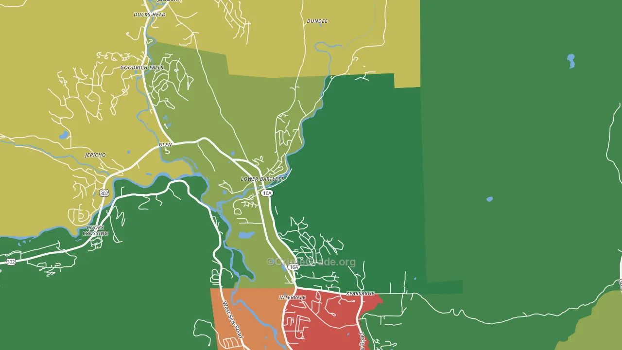 Intervale, NH Map of Drug-Related Crime Rates