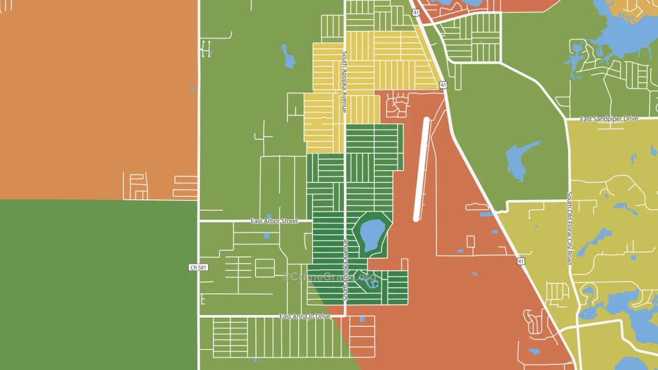 Inverness Highlands South, FL Map of Drug-Related Crime Rates
