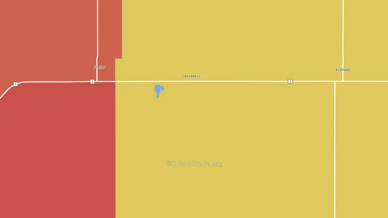 Inverness, MT Map of Drug-Related Crime Rates