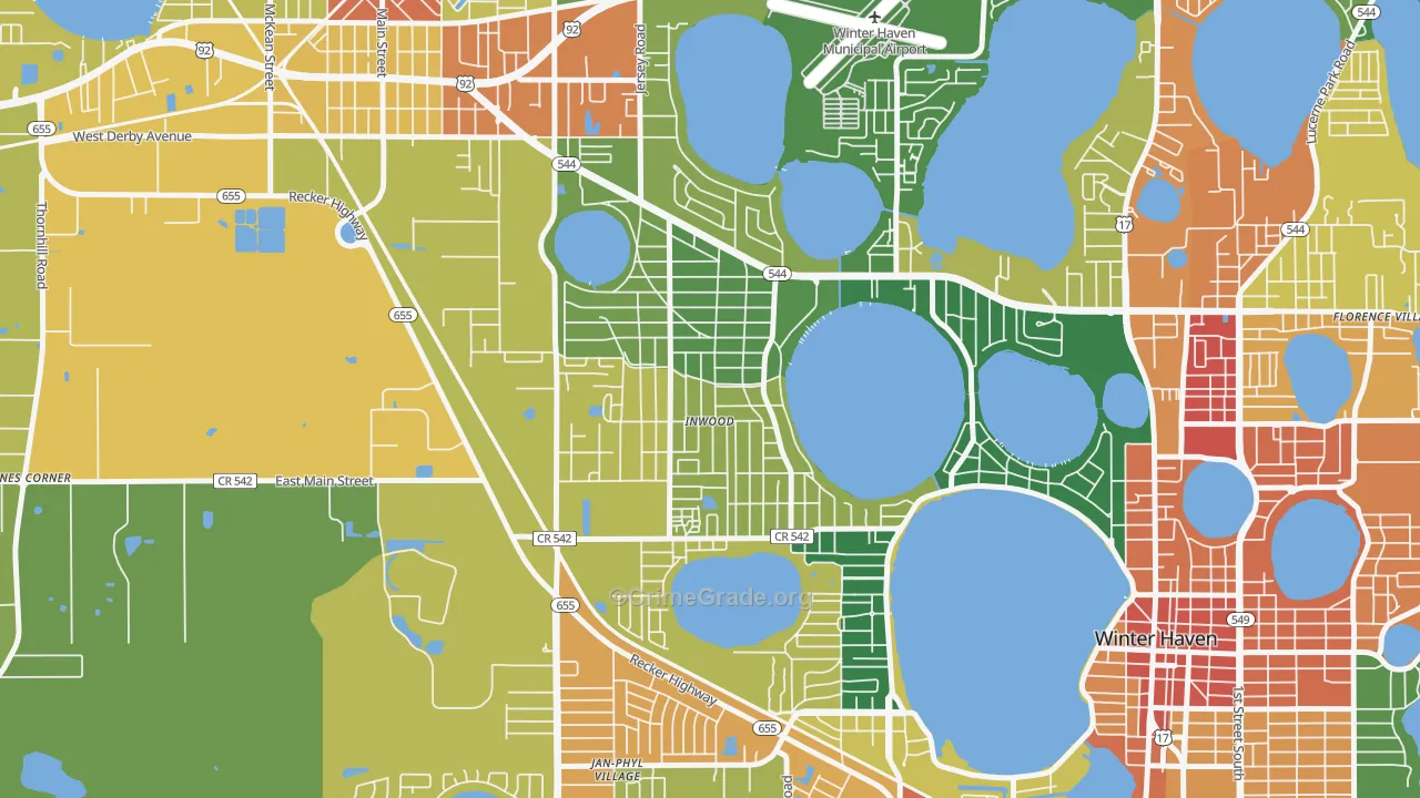 Inwood, FL Map of Drug-Related Crime Rates
