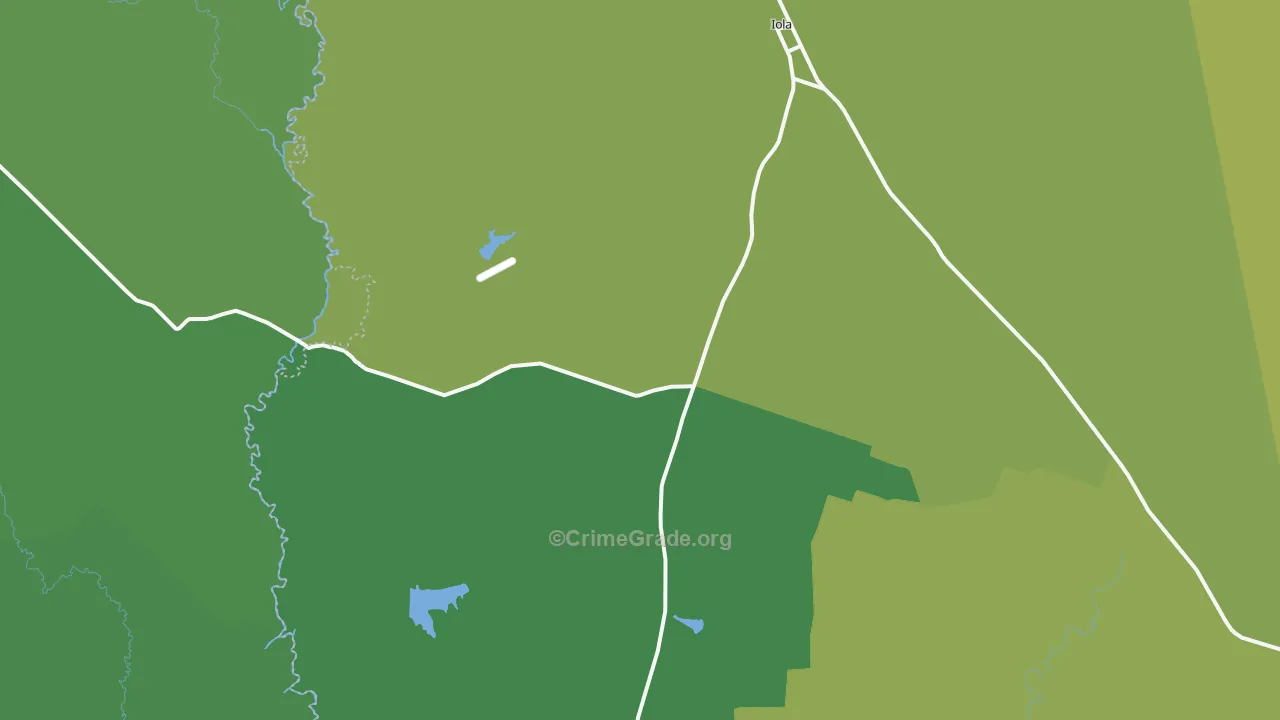 Iola, TX Map of Drug-Related Crime Rates