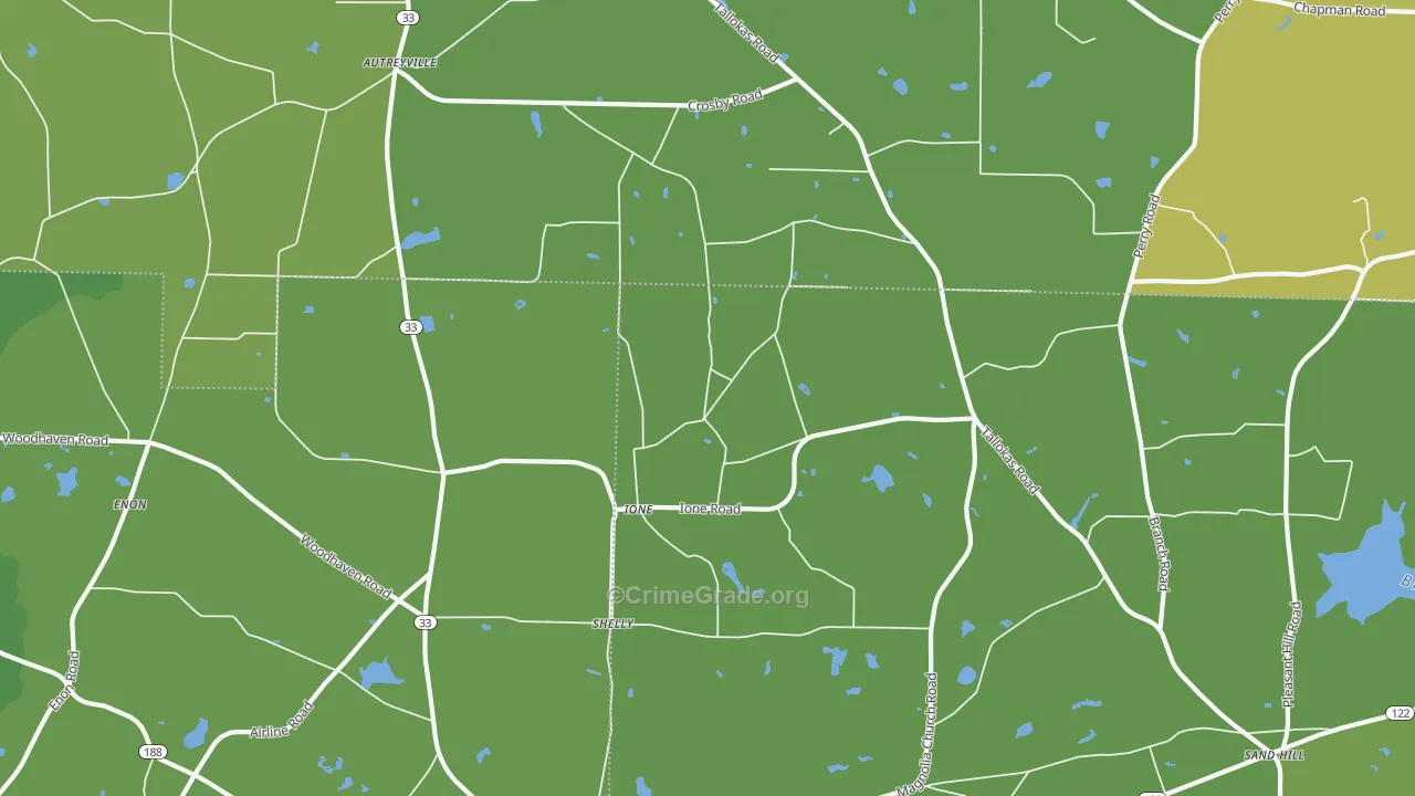 Ione, GA Map of Drug-Related Crime Rates
