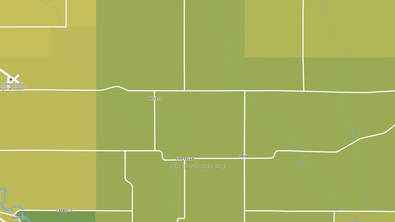 Ionia, IA Map of Drug-Related Crime Rates