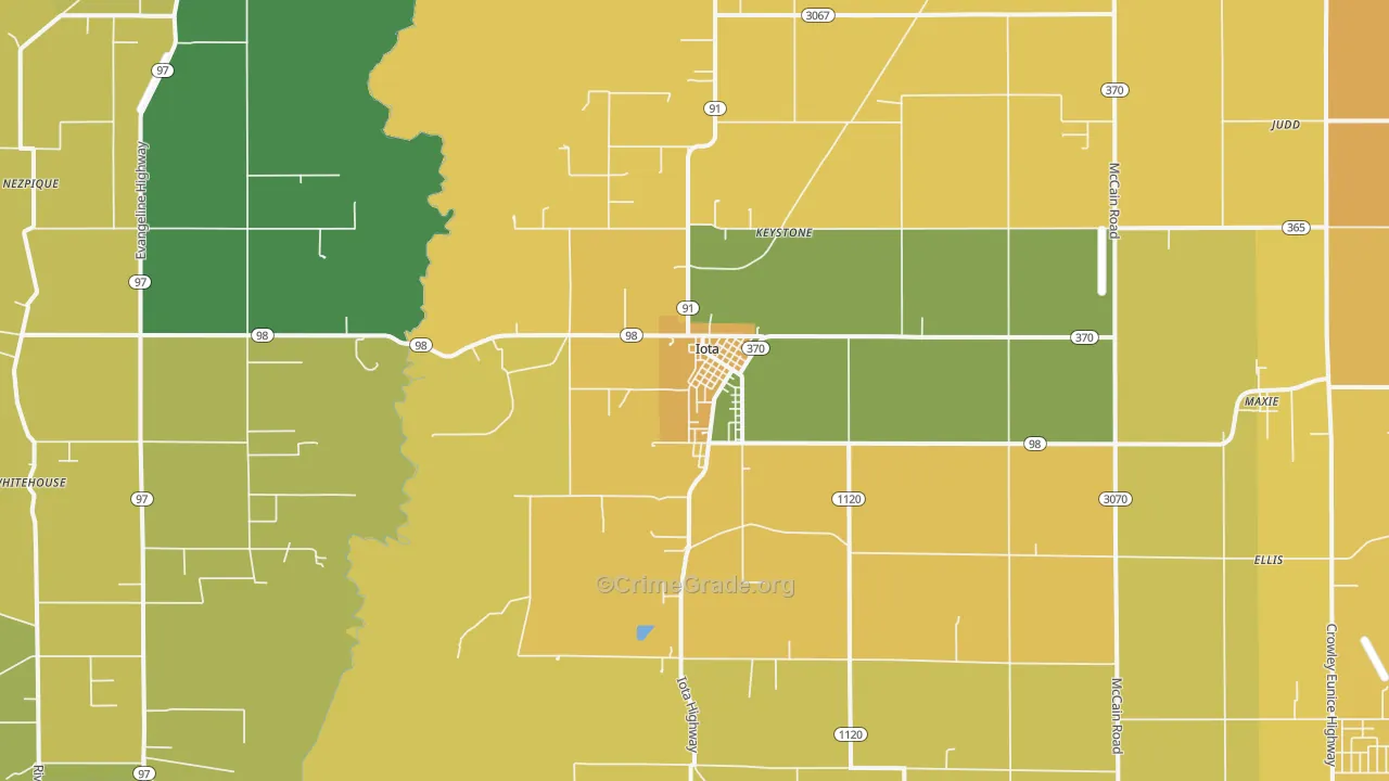 Iota, LA Map of Drug-Related Crime Rates