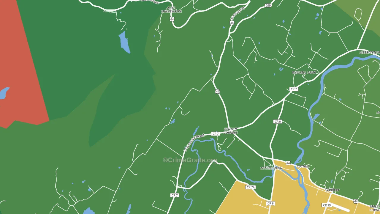 Ireland Corners, NY Map of Drug-Related Crime Rates