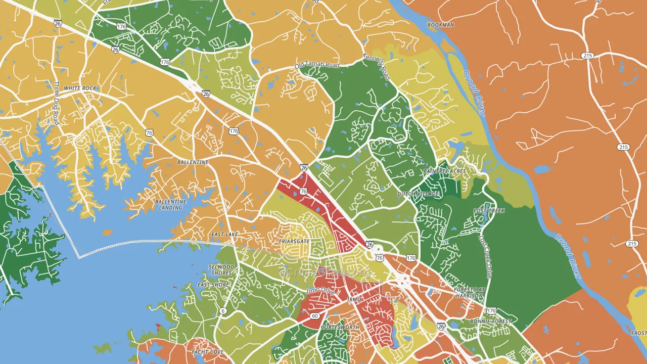 Irmo, SC Map of Drug-Related Crime Rates