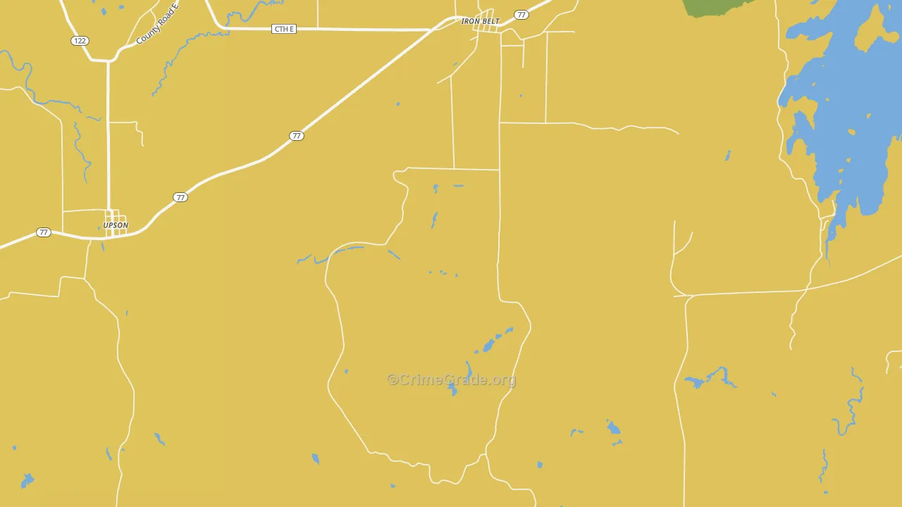 Iron Belt, WI Map of Drug-Related Crime Rates