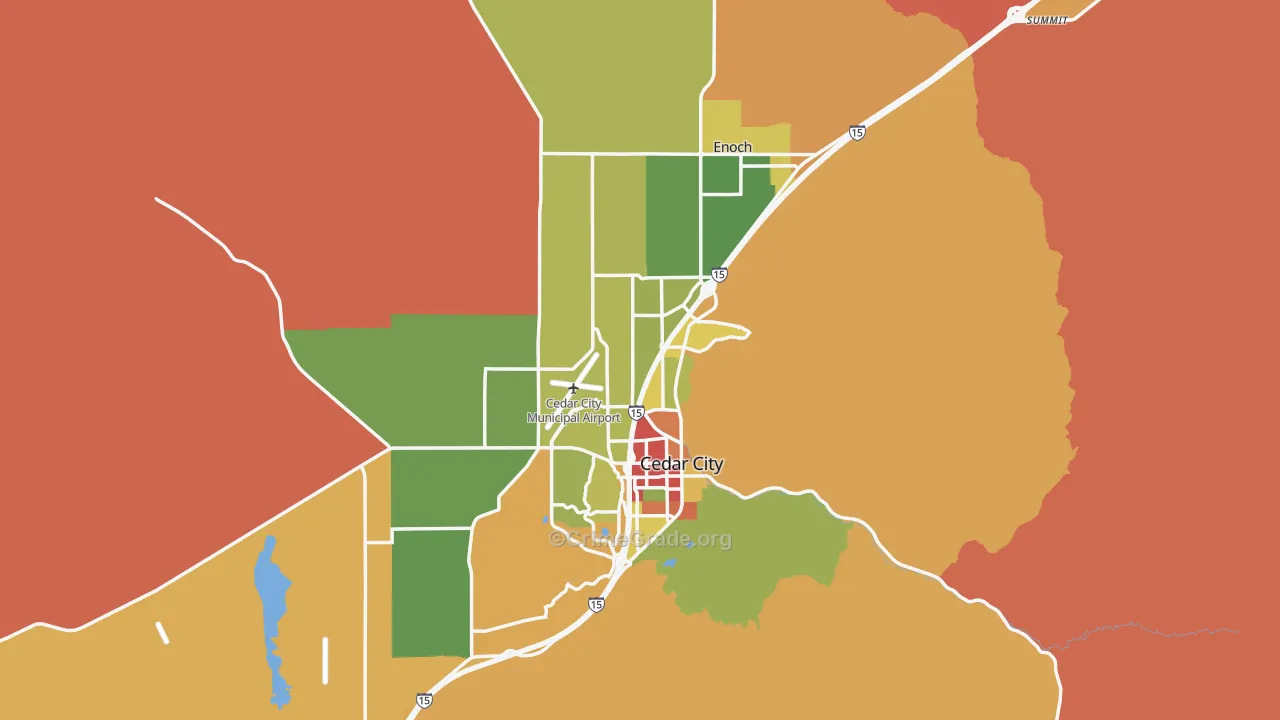 Iron County, UT Map of Drug-Related Crime Rates
