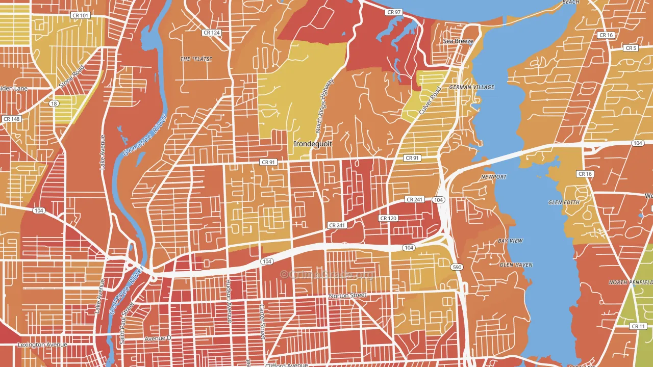 Irondequoit, NY Map of Drug-Related Crime Rates