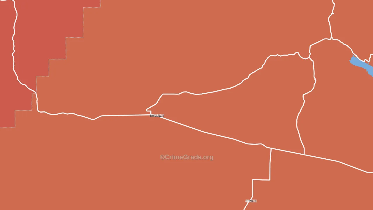 Ironside, OR Map of Drug-Related Crime Rates
